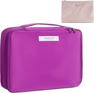 Queboom Travel Makeup Bag Cosmetic Bag Makeup Bag Toiletry bag for women and men, Deep purple, Fashion