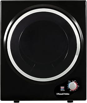 Russell Hobbs RH3VTD800B Black 2.5kg Compact Mini Vented Tumble Dryer, Portable, Freestanding Table Top Dryer With 3 Heat Settings Small