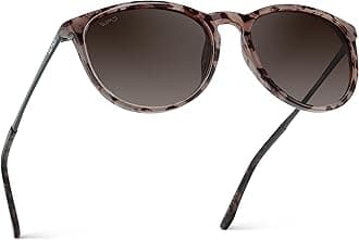 WearMe Pro Round Polarized Sunglasses for Women - UV400 Protection, Lightweight Frame, Vintage Retro Style