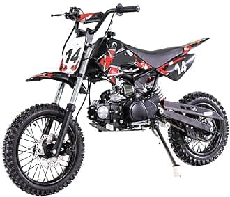 110cc Dirt Bike Kids Dirt Pitbike, Red