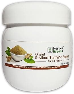 Natural Haldi Kasturi Turmeric/Kasturi Manjal/Musk,Wild & White Turmeric/Jangli Haldi/Curcuma aromatica Powder | 100 Grams
