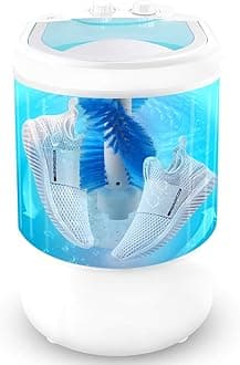 Portable Mini Washing Machine Wash Shoes Wash Clothes and Spin-dry, Semi-Automatic, 10 lbs Capacity,Mini Washer for Apartments Camping Dorms Business Trip College Rooms