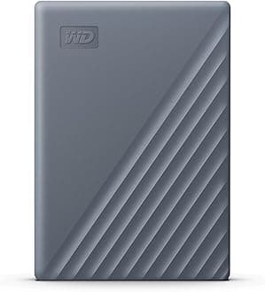 'WD 2TB Portable Hard Drive, Works with USB-C and USB-A Devices, Windows PC, Mac, Chromebook, Gaming Consoles, and Mobile Devices, Includes Backup Software and Password Protection - WDBRMD0020BGY-WESN
