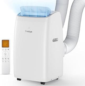 Dual Hose Portable Air Conditioner, [2026 Upgraded] Full DC Inverter Compressor, Energy-Saving 13.6 CEER, Low Noise (45dB), Cools Room up to 500 Sq.Ft., Backlit Remote Control, 14,000BTU, White