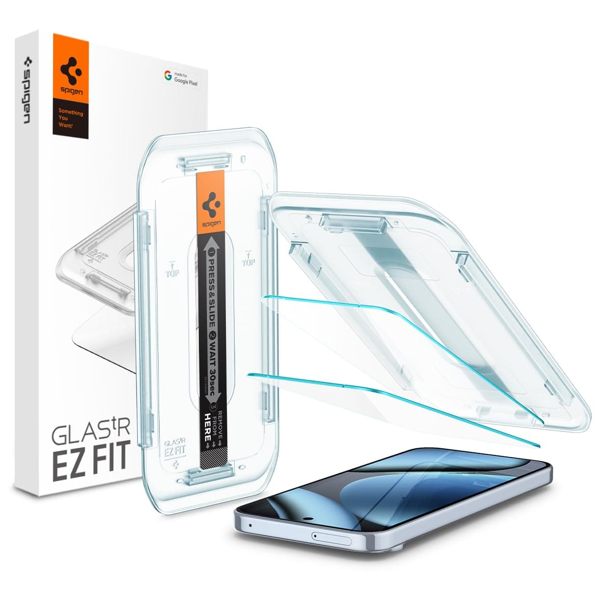 Spigen EZ Fit Tempered Glass Screen Protector Guard for Pixel 10/10 Pro / 9/9 Pro [2 Pack]