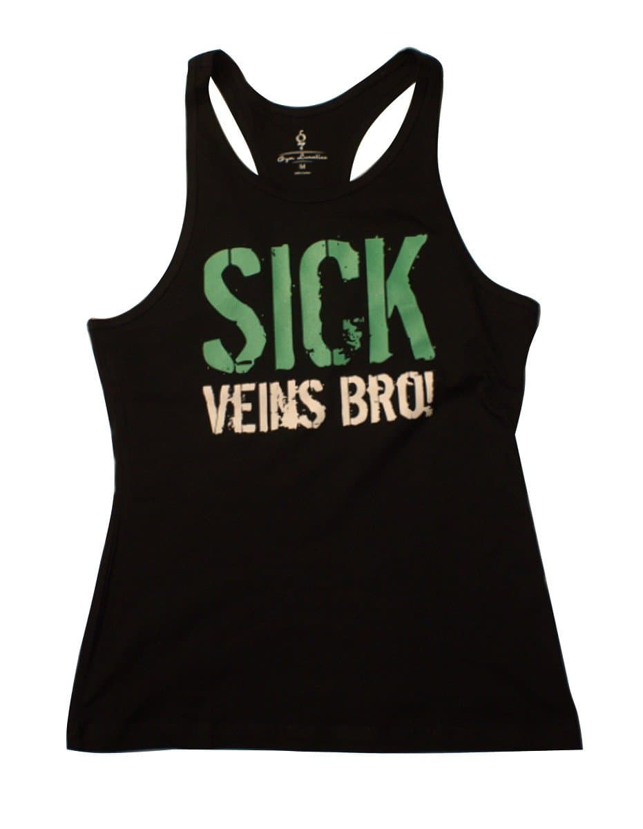 Mens Sick Veins Bro Exercise Racerback Stringer Tee Tank Top Cotton T Shirt