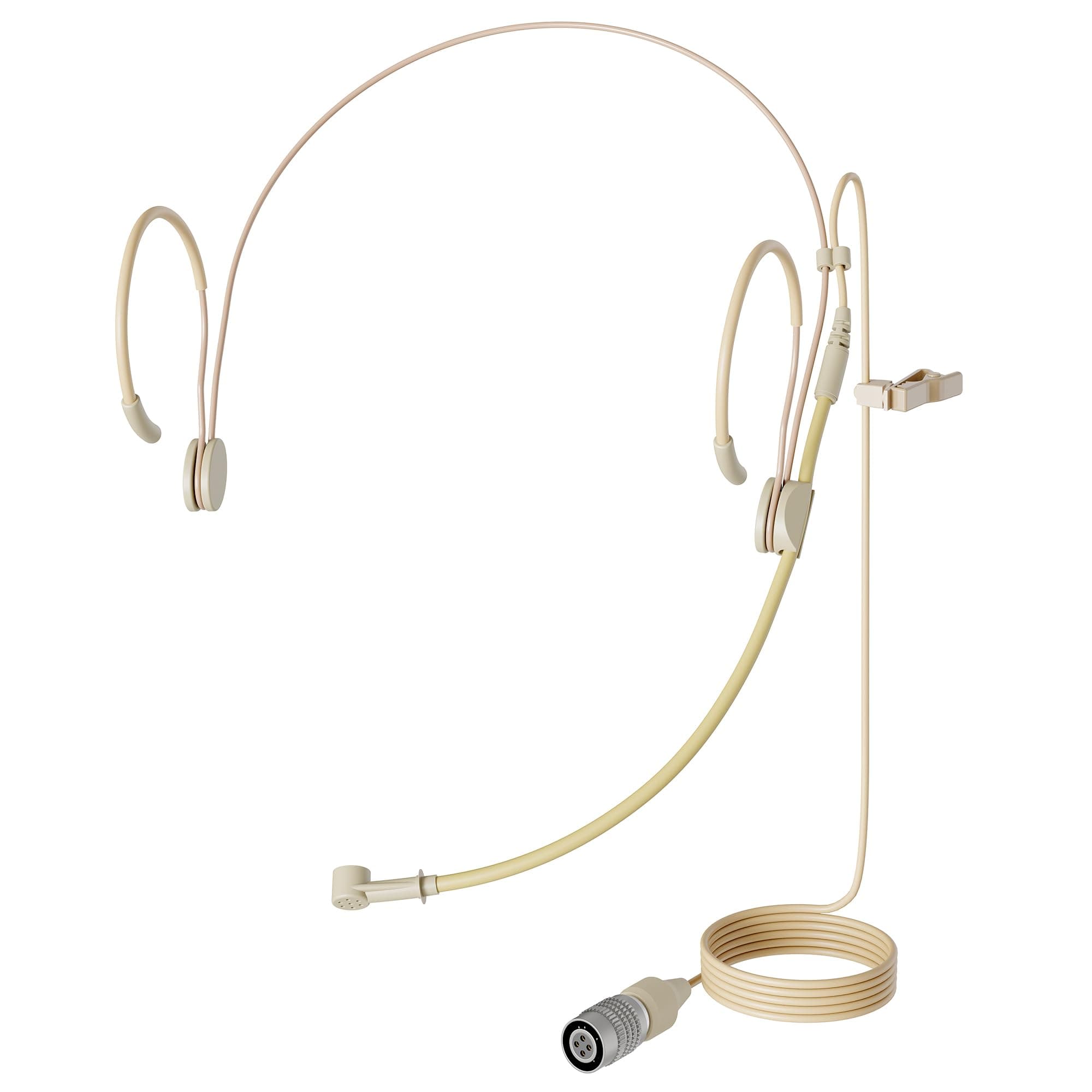 J K MIC-J 069 Earhook Headworn Headset Unidirectional Microphone Compatible with Audio Technica Wireless Bodypack Transmitter - Hirose 4Pin Plug