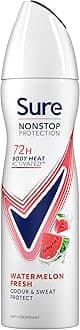 Nonstop Protection Watermelon Fresh Anti-Perspirant Aerosol Women's Deodorant Spray with Body Heat Activated tech. and a watermelon & cactus scent for 72 hour odour and sweat protection 150 ml
