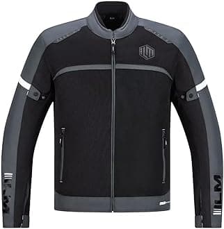 ILM Motorcycle Riding Jacket with Mesh CE Armor and Detachable Thermal Liner Dual Sport All Season for Men Model JAM1