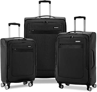 Ascella 3.0 Softside Expandable Luggage with Spinner Wheels, 3-Piece Set (20/25/28), Black