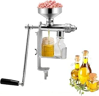 Topyond Manual Oil Press Machine Commercial Press Oil Machine, Extractor Peanut Nut Oil Expeller, for Physical Press Home Oil Mill