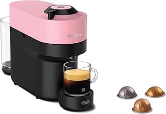 Vertuo Pop Coffee Machine by De'Longhi, Over 40 Varieties of Pods, 6 Coffee Cup Sizes, Espresso, Cappuccino, Starter Capsule Set Included, ENV90.P, Pink