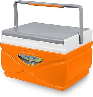 Pinnacle Thermoware Eskimo Ice Cube Box with Handle, Holds Ice for 48 Hours (11 litres, Orange)