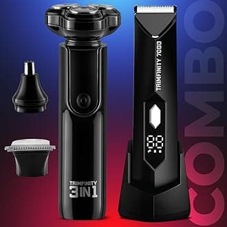 urbangabru Trimfinity 7000 Body Trimmer & 3-in-1 Face Trimmer| Private Part Shaving | Beard, Nose & Ear Trimming | Ceramic Blades | Powerful Motors, Waterproof, Fast Charging, No Cuts No Nicks, Gift for man