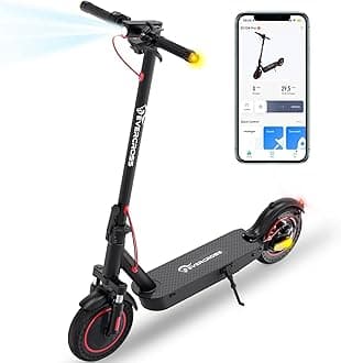 EVERCROSS Electric Scooter, 350W/500W Electric Scooter Adults, 8.5"/10" Tires, Up to 19/22 Miles Range, 19 MPH Lightweight E-Scooter with Dual Shock Absorption