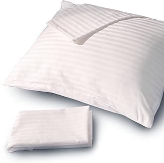 FeelAtHome 100% Cotton Pillow Protector with Zipper Waterproof Covers - 20 x 30 Inches (Pack of 2, Queen) - Noiseless Pillowcase Encasement - Zippered Pillow Case Protectors