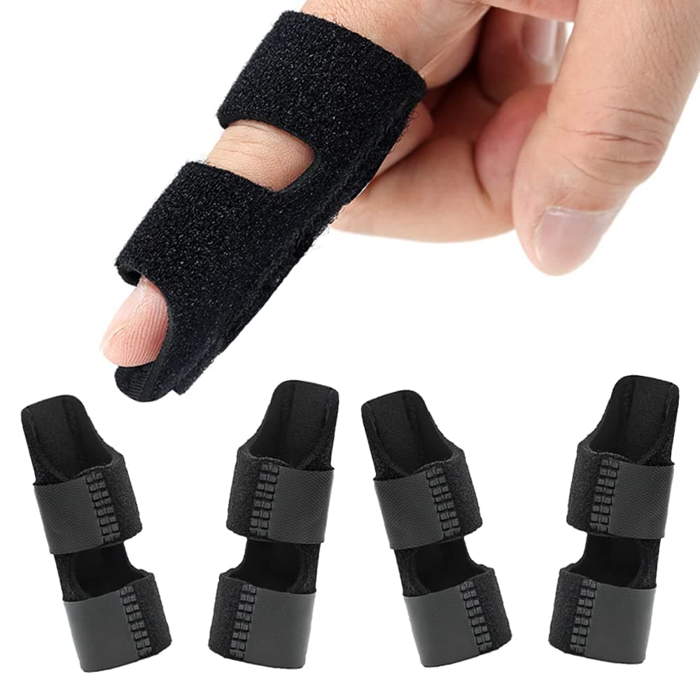 vercapm4 Pcs Trigger Finger Splints/Brace for Knuckle Immobilization,Broken Protector and Straightening Arthritis Relief,Pain Relief,Fits Index,Middle Ring