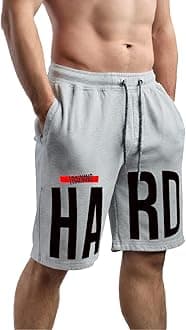 hotfitsMen's Black Cotton Gym Regular Shorts-Lift