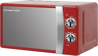 Russell Hobbs RHMM701R 17 Litre 700 W Red Solo Manual Microwave with 5 Power ...