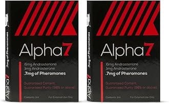 Alpha 7 Unscented - Pheromone Cologne for Men with Pure Pheromones - High Concentration Blend to Attract Women - Top Selling Perfume Oil Designed to Complement Your Scent (2x (1 ml))