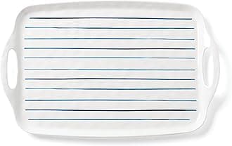 Lenox895239 Blue Bay Melamine Handled Platter, Lightweight Melamine Material