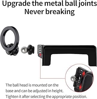 MaserWeller Car Phone Holder for 2020-2022 Mercedes Benz GLC / 2019-2021 C-Class / 2020-2022 V-Class Accessories 10.25-Inch Screen Fixed Clip, 360° Rotation Phone Mount Compatible with MagSafe