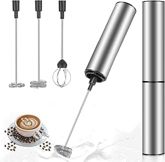 MOSUO Milk Frother Handheld Coffee Frother Electric Whisk, USB Rechargeable Foam Maker Bubbler Egg Beater for Latte Cappuccino Hot Chocolate (USB)