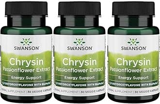 SwansonChrysin Passionflower Extract - Herbal Supplement Promoting Overall Health, Wellness & Fitness - Natural Formula May Support Lean Muscle Maintenance - (30 Veggie Capsules)