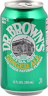 Dr. Brown's Extra Dry Ginger Ale with Other Natural Flavors, 12 fl oz Cans (9 Cans)
