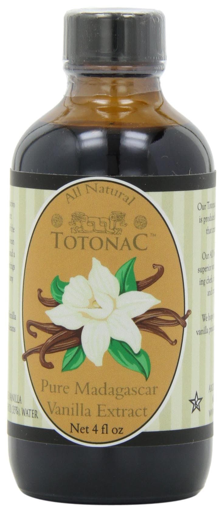 Totonac Pure Madagascar Vanilla Extract, 4-Ounce Containers (Pack of 3)