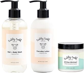 3-Step Baby Bath & Skincare Routine - The Regulars Bundle - 8.5oz Baby Shampoo and Body Wash, 8.5oz Everyday Lotion & 3.5oz All Over Ointment - Fragrance-Free