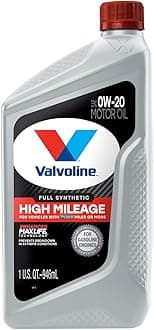 Full Synthetic High Mileage with MaxLife Technology SAE 0W-20 Motor Oil 1 QT (Packaging May Vary)