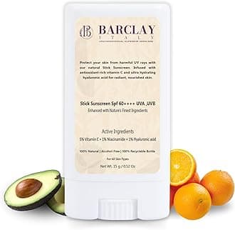 Sunscreen Stick SPF 60 PA++++ | No White Cast, Invisible Finish | Mineral Formula for Face | with Zinc Oxide, Vitamin C & Niacinamide | For All Skin Types, Vegan | 15g