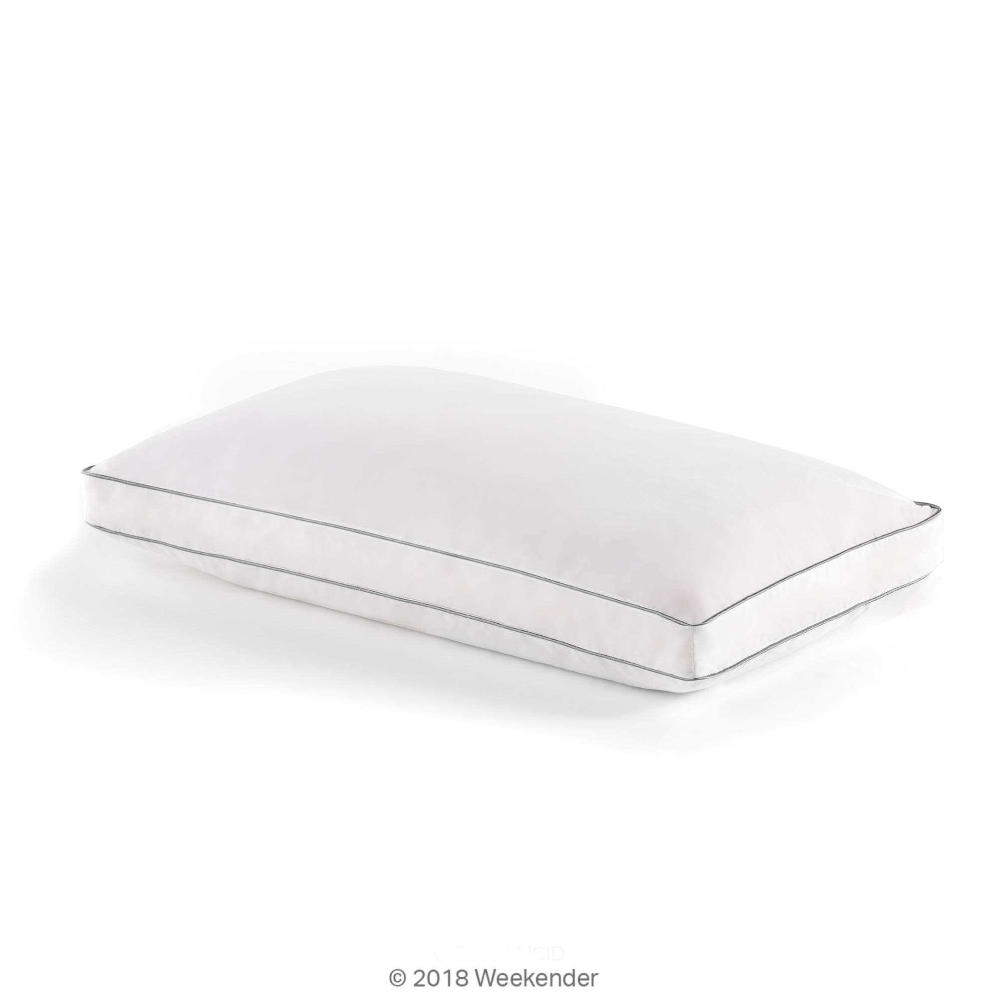 WEEKENDERShredded Memory Foam Queen Pillow – 1 Pack – Increased Air Flow – Medium Firm Moldable Support – 16 x 28 Inches