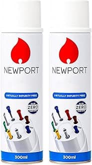 – Newport Gas For Lighters 300ml Compatible with All Lighters BBQ, Candle, Camping, Gas, Kitchen, Cooking Lighter - Pack of 2 x 300ml