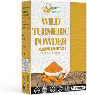 Herbs Botanica Wild Turmeric Powder Exfoliator| Amba Haldi Powder | Kasturi Manjal | Kasturi Turmeric150 Gms / 5.30 oz