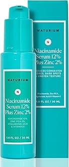Niacinamide Face Serum 12% Plus Zinc 2%, Anti-Aging, Pore Minimizer & Dark Spot Corrector with Hyaluronic Acid & Vitamin E, Vegan & Cruelty-Free, 1 oz