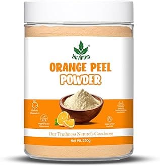 Havintha Natural Orange Peel Powder (Santra Chilka) for Glowing Skin & Hair Care | 100% Pure & Chemical-Free Face Pack | Helps Sun-Dried, Remove Tan, Acne & Blemishes | Herbal Skin Brightening Powder – 250gm