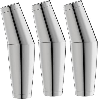 WOTOR Boston Cocktail Shaker Set, 18 oz & 28 oz Stainless Steel Weighted Shaker Tins, Metal Martini Shaker Drink Mixer for Bartending, Professional Bar Tools for Bartender（3 Pack）
