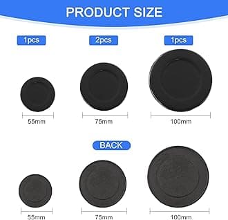 Upgraded Gas Stove Burner Cap Set - 4Piece Metal Cooker Hat Replacement Kit, For SABAF Stoves, Includes 1 Large, 2 Middle, and 1 Small Cap(Concave)