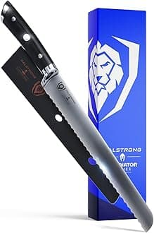 DALSTRONG Serrated Bread Knife - 10" - Gladiator Series Elite - Forged German High-Carbon Steel - G10 Handle - Sheath Included - NSF Certified