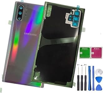 Galaxy Note10 Plus Back Cover Glass Housing Door Replacement with Camera Lens Parts for Samsung Galaxy Note10+ SM-N975F/DS SM-N975U SM-N975U1 5G +Tools (Aura Glow)