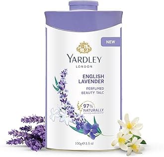 English Lavender Perfumed Deodorizing Talc Talcum Powder 100gm, 3.5 Ounce