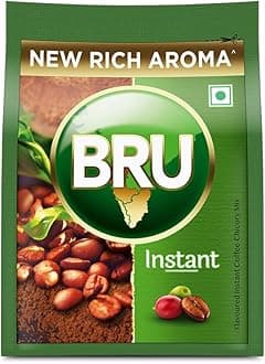 Bru Instant coffee, 100 grams pack, 3.5 oz, India - instant coffee-chicory mixture made from blends of coffee and chicory - Vegetarian