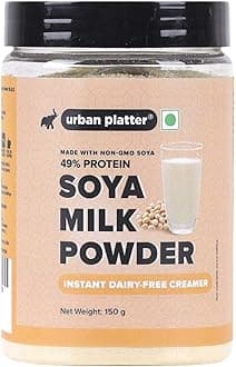 - Soya Milk Powder, 150g (Soy-Based Dairy Alternative | Unsweetened | 49% Protein | Plant-Based | Non GMO)