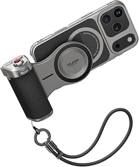 【for iPhone 17 Pro Only】 TELESIN Master Grip Kit, Magnetic Phone Camera Grip Kit Built-in 3200mAh Battery - Wireless Charging - Graphene Case for iPhone Cooling - DSLR Style Grip Handle Holder