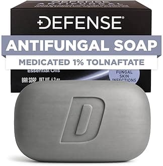 Defense Soap Antifungal Bar | Jock Itch, Ringworm, Athlete's Foot, Skin Fungus | Medicated Anti Fungal Treatment (One Bar, No Case)