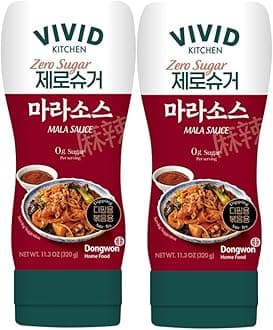 VIVID KITCHEN Mala Sauce | No Preservatives | Versatile, Easy-to-Squeeze | Sugar Free (2 Pack) (Mala Sauce (Low Calorie & Zero Sugar))