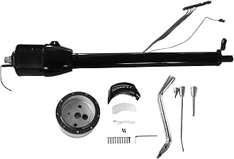 Stainless Steel Black 30" GM Steering Column Tilt Automatic No Key Universal W 9 Holes Adapter
