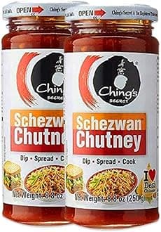 Chings Secret Schezwan Chutney | 250G | Spicy Dip with Starters | Spreading Chutney | Makes Your Food Tantalizing and Delicious | Indian Origin | Pack of 2